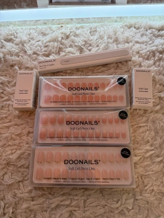 Doonails - Soft Gel Press-On Nails in Nude/Pink - 3 Pack - Picture 2 of 10